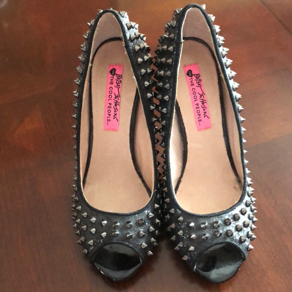 Betsy Johnson spiked heels.  Brand new w/o box, never worn in mint condition!